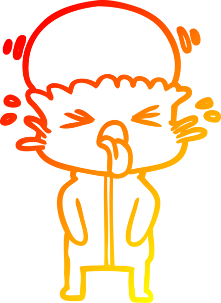 Bir insan tarafından çizilmiş garip bir uzaylı çizgi film çizimi.