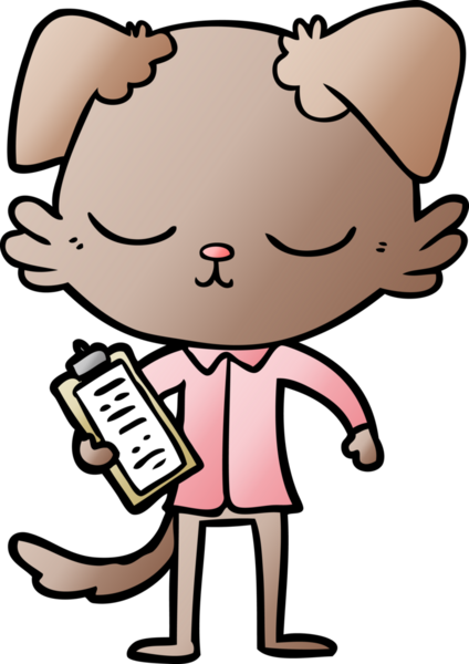 Bir insan tarafından çizilmiş şirin bir çizgi film köpeği.