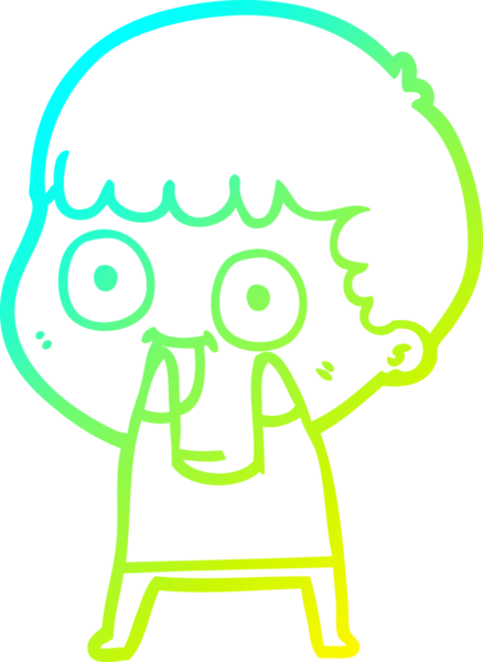 Bir insan tarafından çizilmiş soğuk çizgi çizgi film karakteri.