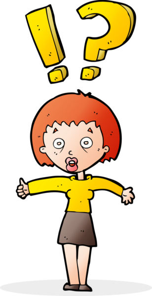 Çizgi filmdeki kadın bir insan tarafından çizilmiş sorular soruyor.