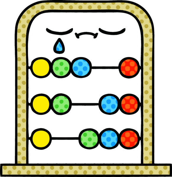 Bir insan tarafından çizilmiş abaküs çizgi filmi.