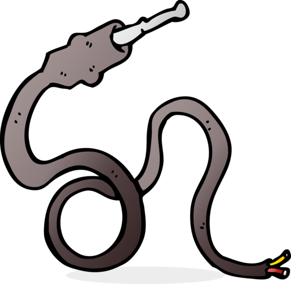 bir insan tarafından çizilmiş karikatür elektrik kablosu