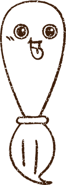 Bir insan tarafından çizilmiş Boya Fırçası Kömürü