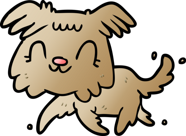 Bir insan tarafından çizilmiş küçük bir köpek.