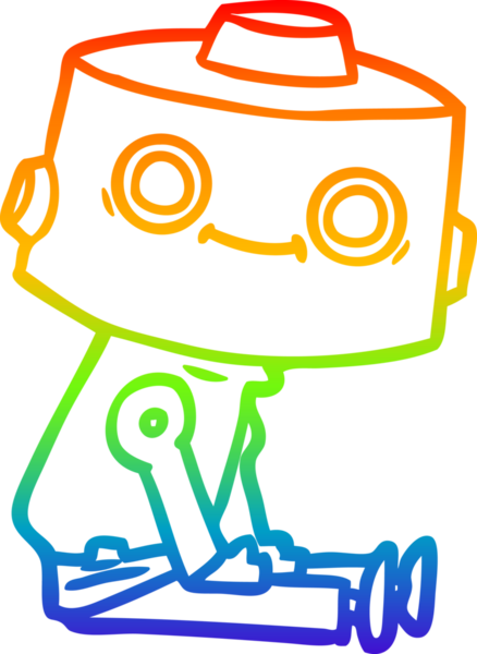 gökkuşağı gradyan çizgisi bir insan tarafından çizilmiş robot çizgi