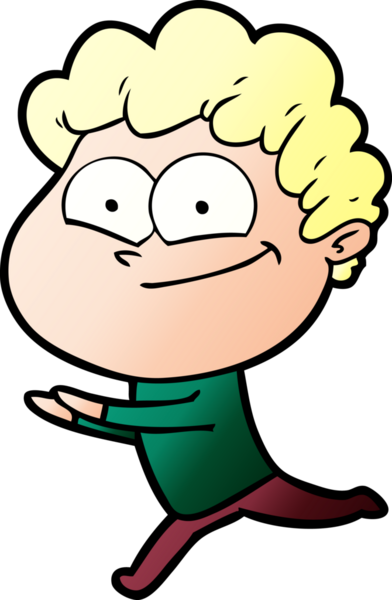 Bir insan tarafından çizilmiş mutlu bir adam.