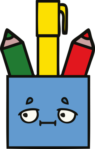 Bir insan tarafından çizilmiş kalem kapının sevimli karikatürü.