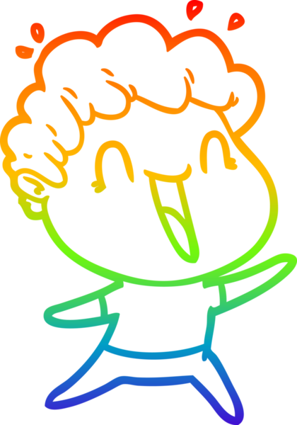 Bir insan tarafından çizilmiş mutlu bir adamın çizgi çizimi.