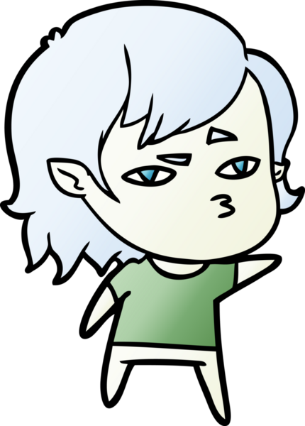 Bir insan tarafından çizilmiş vampir kız çizgi filmi.