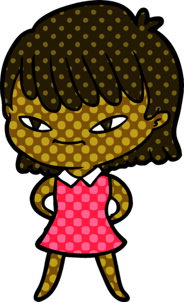 Bir insan tarafından çizilmiş karikatür kadın.