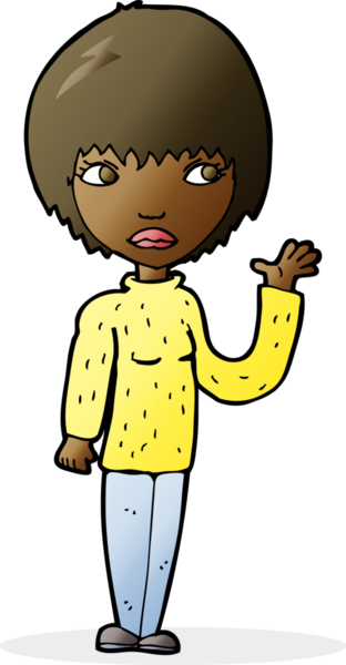 Bir insan tarafından çizilmiş karikatür kadın.