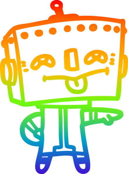 gökkuşağı gradyan çizgisi bir insan tarafından çizilmiş robot çizgi