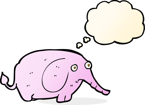 Bir insan tarafından çizilmiş küçük üzgün bir fil.