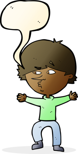 bir insan tarafından çizilmiş konuşma balonu olan şüpheli bir adam.