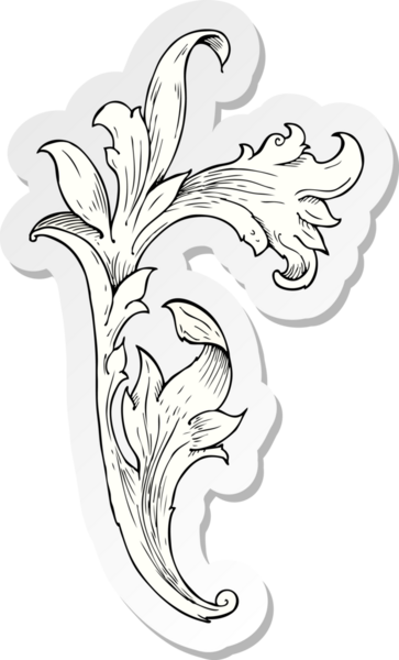 Geleneksel bir el çıkartması. Bir insan tarafından çizilmiş çiçek girdabı.