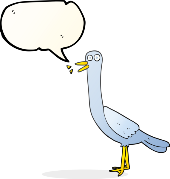 Bir insan tarafından çizilmiş serbest konuşma balonu karikatür kuşu