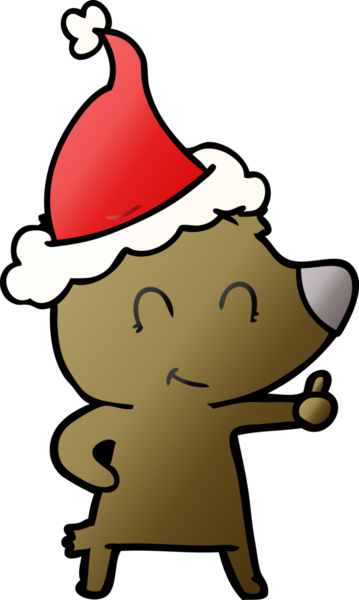 Bir insan tarafından çizilmiş Noel Baba şapkasının gradyan çizimi.