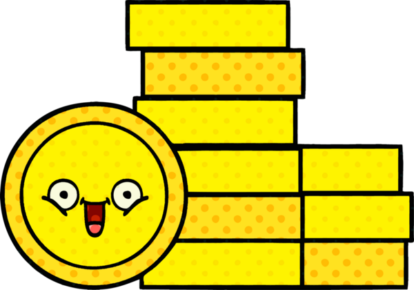 bir insan tarafından çizilmiş bir madeni paranın çizgi filmi