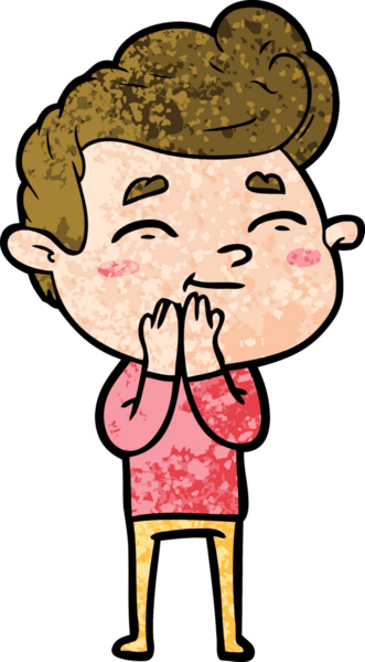 Bir insan tarafından çizilmiş mutlu çizgi film adamı.