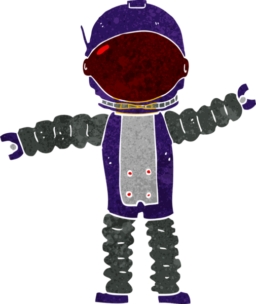 Bir insan tarafından çizilmiş bir astronot.