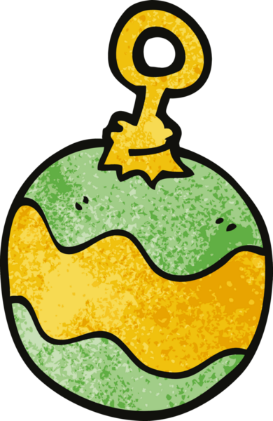 Bir insan tarafından çizilmiş bir karalama Noel süslemesi.