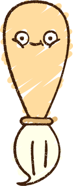 Bir insan tarafından çizilmiş Boya Fırçası Tebeşiri