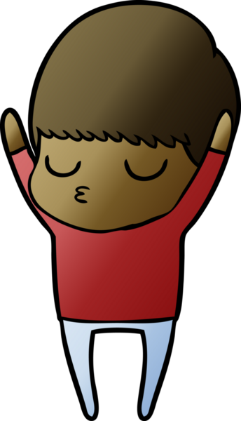 Bir insan tarafından çizilmiş sakin çocuk çizgi filmi.