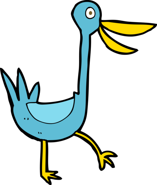 Bir insan tarafından çizilmiş komik çizgi film ördeği