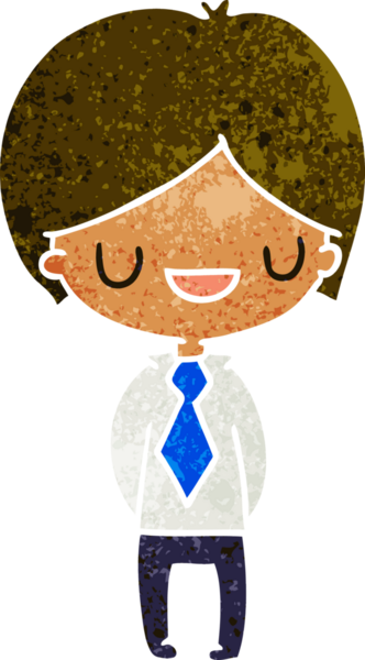 Bir insan tarafından çizilmiş bir kawaii 'nin eski çizgi film çizimi.