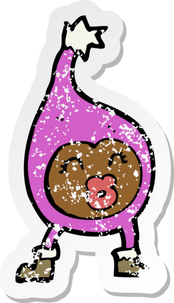 Bir insan tarafından çizilmiş komik bir çizgi filmin gerilimli yapıştırması.