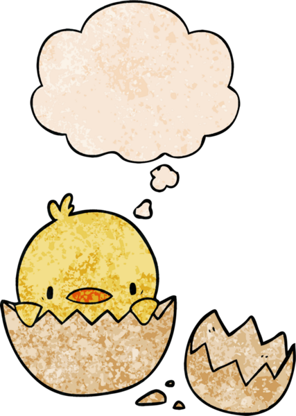 Bir insan tarafından çizilmiş grunge desenli düşünce baloncuğu olan çizgi film pilici.