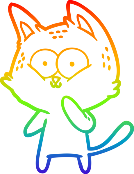 Bir insan tarafından çizilmiş bir çizgi film kedisinin çizimi.