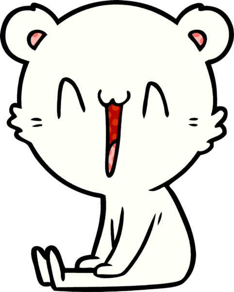 Bir insan tarafından çizilmiş kutup ayısı karikatürü