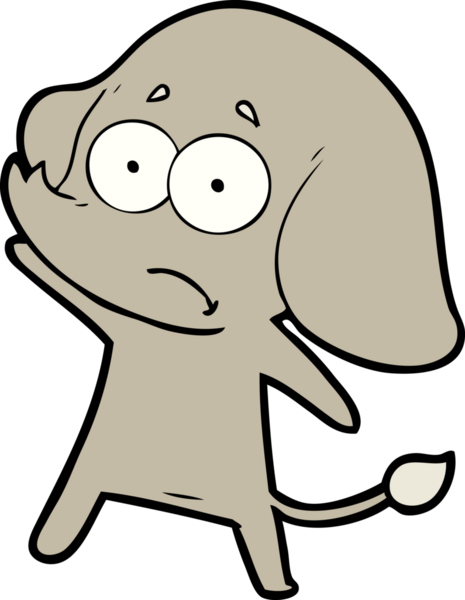 bir insan tarafından çizilmiş belirsiz bir fil.