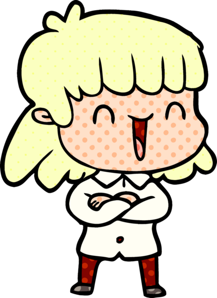 Bir insan tarafından çizilmiş karikatür kadın.