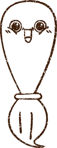 Bir insan tarafından çizilmiş Boya Fırçası Kömürü