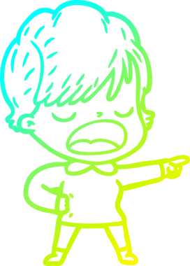 Bir insan tarafından çizilmiş bir karikatür kadın çizimi.