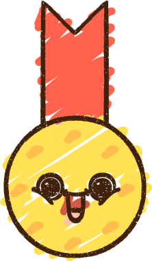 Bir insan tarafından çizilen Altın Madalya Tebeşiri