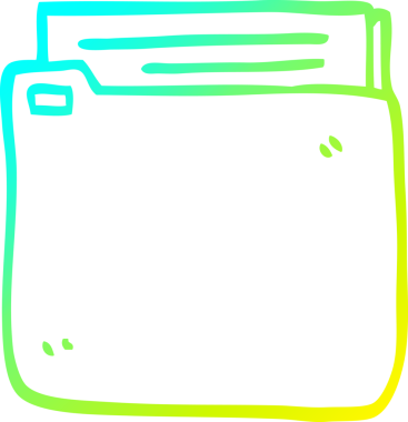 Bir insan tarafından çizilmiş bir çizgi film dosyasının soğuk gradyan çizimi