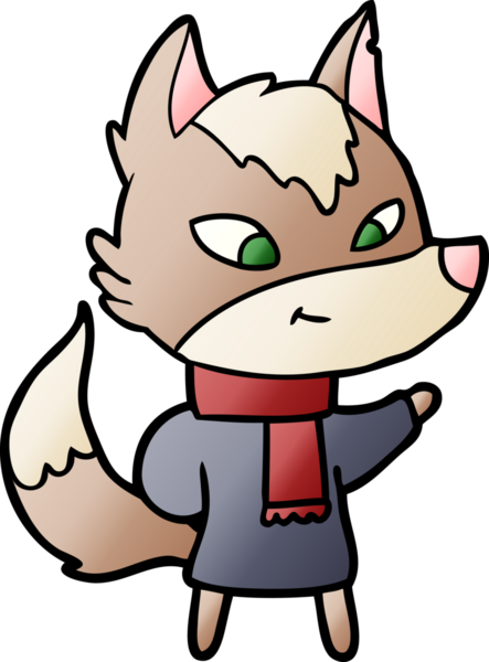 Bir insan tarafından çizilmiş dost canlısı bir kurt.