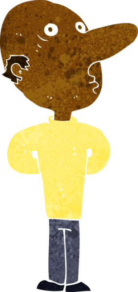 Bir insan tarafından çizilmiş keltoş bir adam.