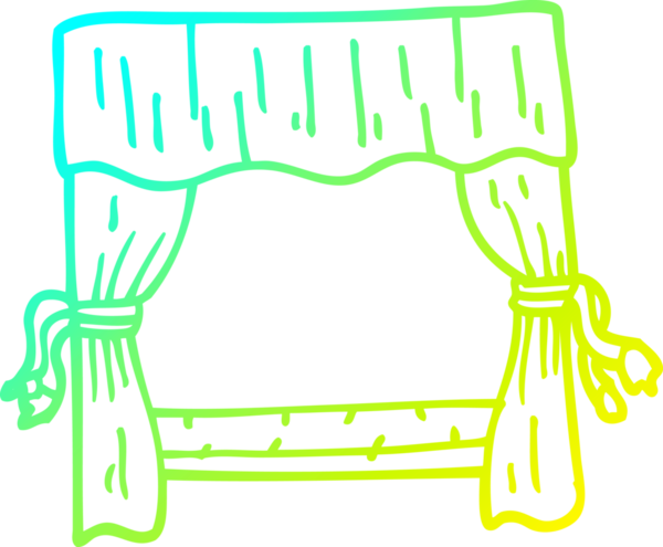 Bir insan tarafından çizilmiş bir çizgi film sahnesinin soğuk gradyan çizgisi.