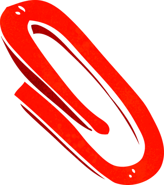 Bir insan tarafından çizilmiş bir ataç.