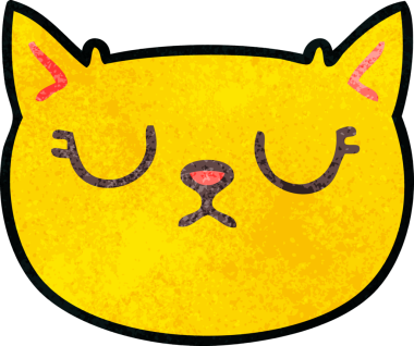 Bir insan tarafından çizilmiş ağlayan bir kedi.