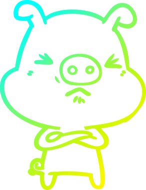 Bir insan tarafından çizilmiş soğuk gradyan çizgi çizimi.