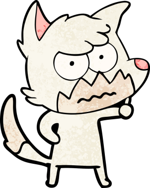 Bir insan tarafından çizilmiş bir tilki.