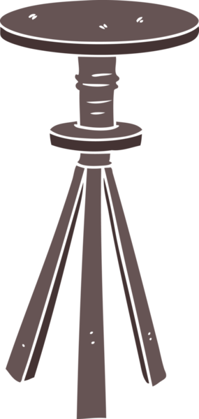 Bir insan tarafından çizilmiş düz renkli çizgi film taburesi