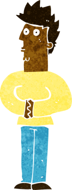 bir insan tarafından çizilmiş sinirli bir adam.