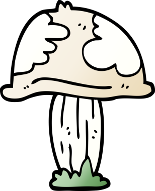 Bir insan tarafından çizilmiş vahşi mantar karalaması