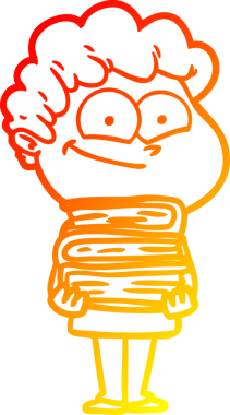 Bir insan tarafından çizilmiş mutlu bir adamın çizgi çizimi.